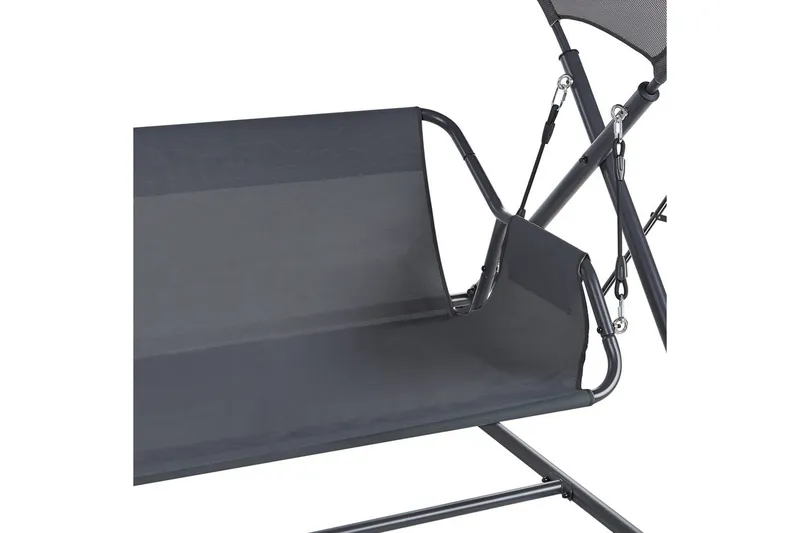 Trädgårdsgunga Solagna - Mörkgrå, 168x113x187 cm - Utemöbler & utemiljö - Utesoffa - Hängsoffa
