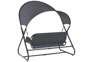 Trädgårdsgunga Solagna - Mörkgrå, 168x113x187 cm - Utemöbler & utemiljö - Utesoffa - Hängsoffa