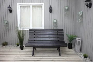 Norvald Bänk Utomhus - Kaffesvart - Utemöbler & utemiljö - Utesoffa - Trädgårdssoffa