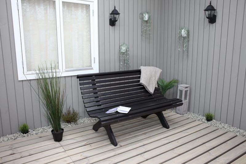 Norvald Bänk Utomhus - Kaffesvart - Utemöbler & utemiljö - Utesoffa - Trädgårdssoffa