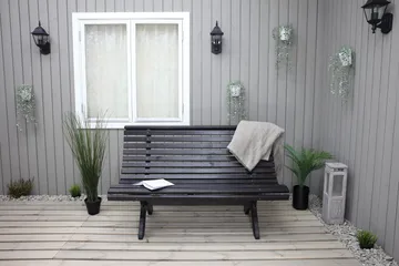 Norvald Bänk Utomhus - Kaffesvart - Utemöbler & utemiljö - Utesoffa - Trädgårdssoffa