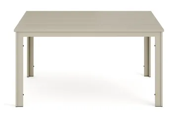 Tunis Rektangulärt Matbord utomhus 140x90 cm i plast och metall - Beige - Utemöbler & utemiljö - Utebord & trädgårdsbord - Matbord utomhus