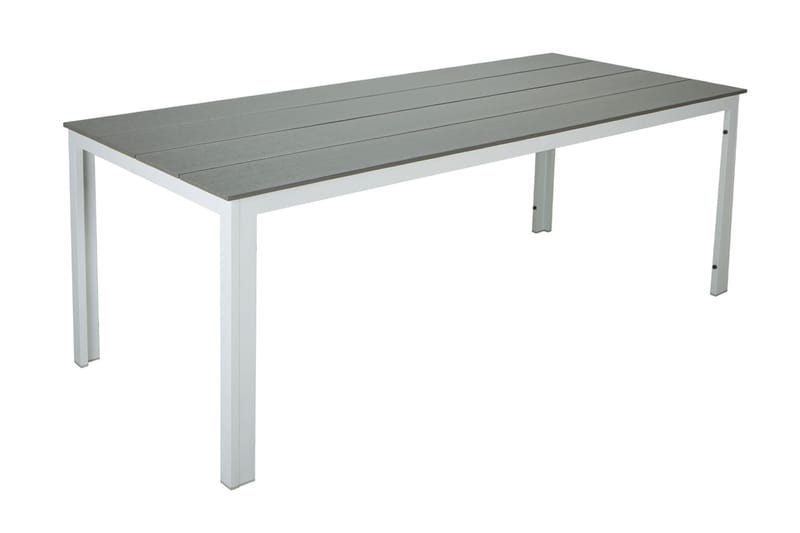 Tunis Rektangulärt Matbord utomhus 140x90 cm i plast och metall - Grå/Vit - Utemöbler & utemiljö - Utebord & trädgårdsbord - Matbord utomhus
