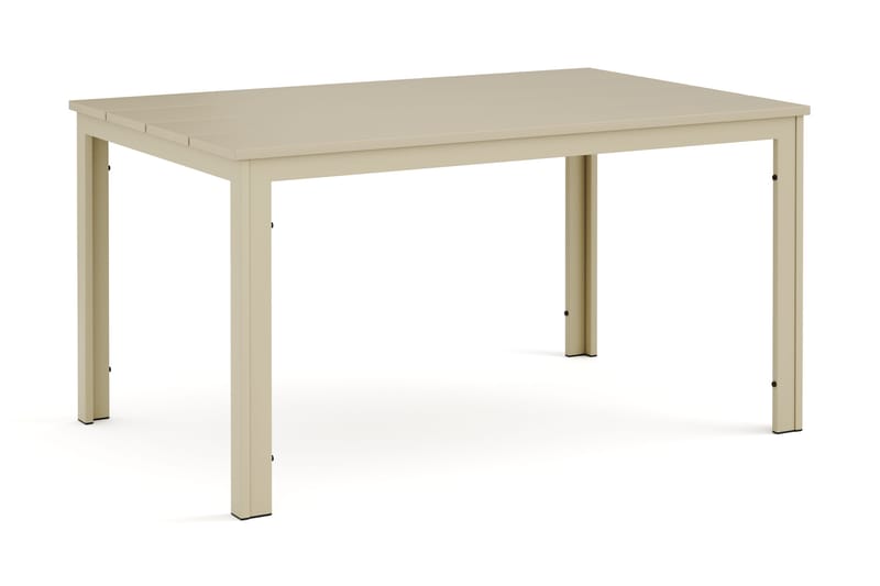 Tunis Rektangulärt Matbord utomhus 140x90 cm i plast och metall, Beige
