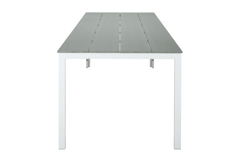 Tunis Rektangulärt Matbord utomhus 140x90 cm i plast och metall - Grå/Vit - Utemöbler & utemiljö - Utebord & trädgårdsbord - Matbord utomhus