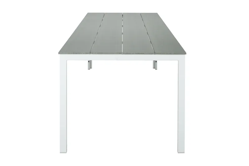Tunis Rektangulärt Matbord utomhus 140x90 cm i plast och metall - Grå/Vit - Utemöbler & utemiljö - Utebord & trädgårdsbord - Matbord utomhus