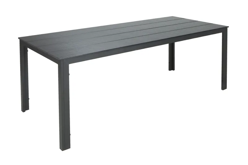Tunis Stort Rektangulärt Matbord utomhus 205x90 cm i metall och plast - Svart - Utemöbler & utemiljö - Utebord & trädgårdsbord - Matbord utomhus