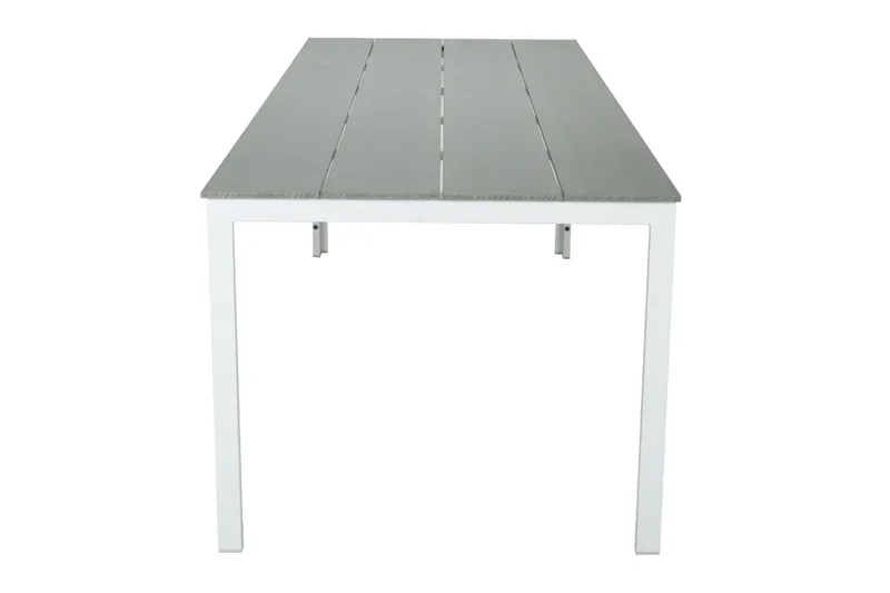 Tunis Stort Rektangulärt Matbord utomhus 205x90 cm i metall och plast - Vit/Grå - Utemöbler & utemiljö - Utebord & trädgårdsbord - Matbord utomhus