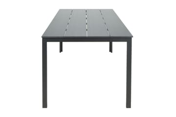 Tunis Stort Rektangulärt Matbord utomhus 205x90 cm i metall och plast - Svart - Utemöbler & utemiljö - Utebord & trädgårdsbord - Matbord utomhus