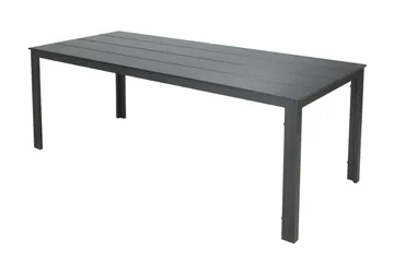 Tunis Stort Rektangulärt Matbord utomhus 205x90 cm i metall och plast - Svart - Utemöbler & utemiljö - Utebord & trädgårdsbord - Matbord utomhus