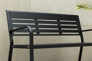 Elvas Utebänk - Svart - Utemöbler & utemiljö - Utesoffa - Trädgårdsbänk & utebänk