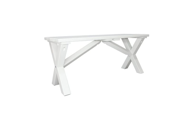 Utomhusbänk Scottsdale - Vit, 100 cm - Utemöbler & utemiljö - Utesoffa - Trädgårdsbänk & utebänk