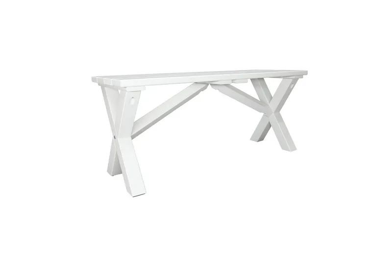 Utomhusbänk Scottsdale - Vit, 100 cm - Utemöbler & utemiljö - Utesoffa - Trädgårdsbänk & utebänk