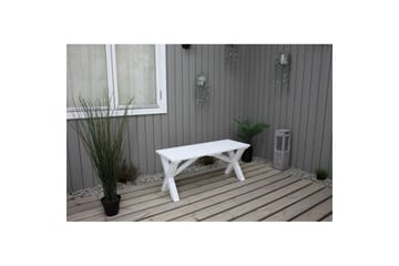 Utomhusbänk Scottsdale - Vit, 100 cm - Utemöbler & utemiljö - Utesoffa - Trädgårdsbänk & utebänk