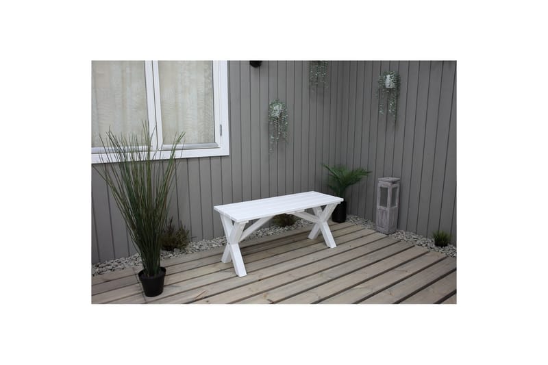 Utomhusbänk Scottsdale - Vit, 100 cm - Utemöbler & utemiljö - Utesoffa - Trädgårdsbänk & utebänk
