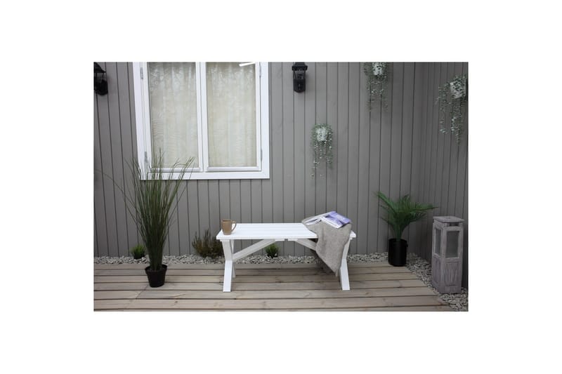 Utomhusbänk Scottsdale - Vit, 100 cm - Utemöbler & utemiljö - Utesoffa - Trädgårdsbänk & utebänk