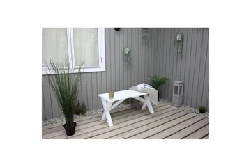 Utomhusbänk Scottsdale - Vit, 100 cm - Utemöbler & utemiljö - Utesoffa - Trädgårdsbänk & utebänk