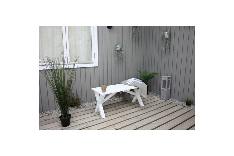 Utomhusbänk Scottsdale - Vit, 100 cm - Utemöbler & utemiljö - Utesoffa - Trädgårdsbänk & utebänk