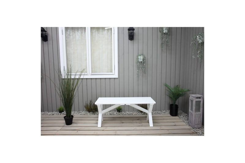 Utomhusbänk Scottsdale - Vit, 100 cm - Utemöbler & utemiljö - Utesoffa - Trädgårdsbänk & utebänk