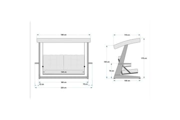 Viva Hängsoffa Utomhus 2-sits - Beige - Utemöbler & utemiljö - Utesoffa - Hängsoffa