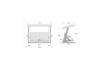 Viva Hängsoffa Utomhus 3-sits - Antracit - Utemöbler & utemiljö - Utesoffa - Hängsoffa