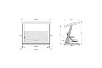 Viva Hängsoffa Utomhus 3-sits - Antracit - Utemöbler & utemiljö - Utesoffa - Hängsoffa