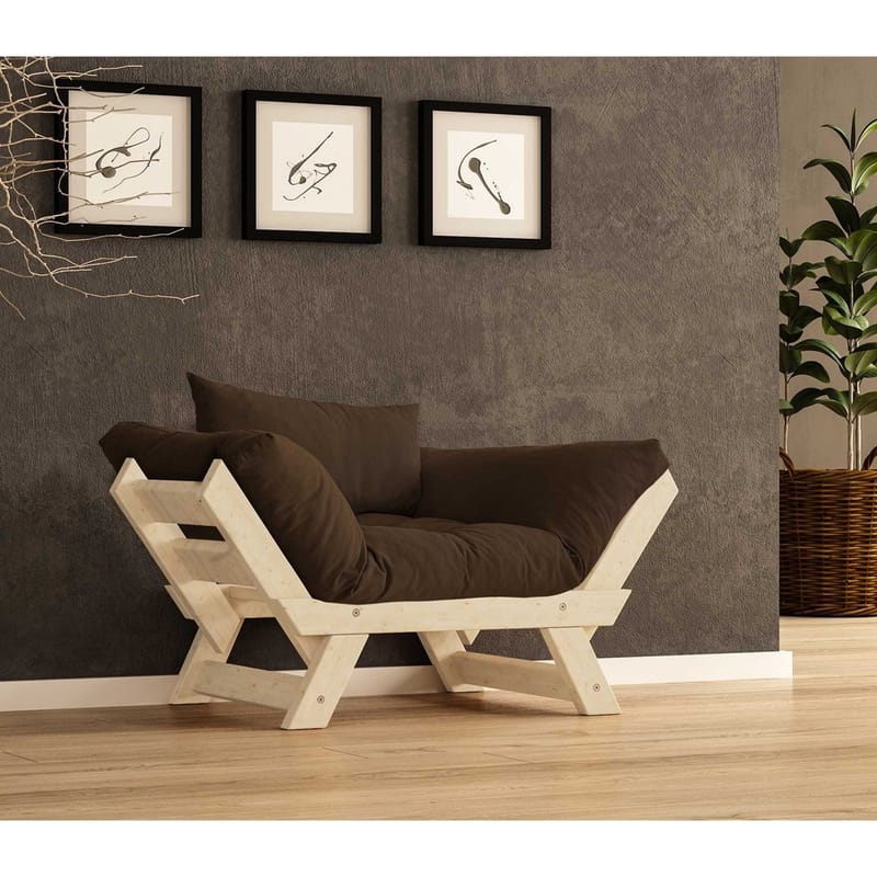 Zylar 2-sits Bäddsoffa - Brun/Natur - Möbler - Soffa - Bäddsoffa - 2 sits bäddsoffa