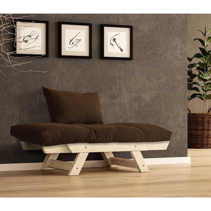 Zylar 2-sits Bäddsoffa - Brun/Natur - Möbler - Soffa - Bäddsoffa - 2 sits bäddsoffa