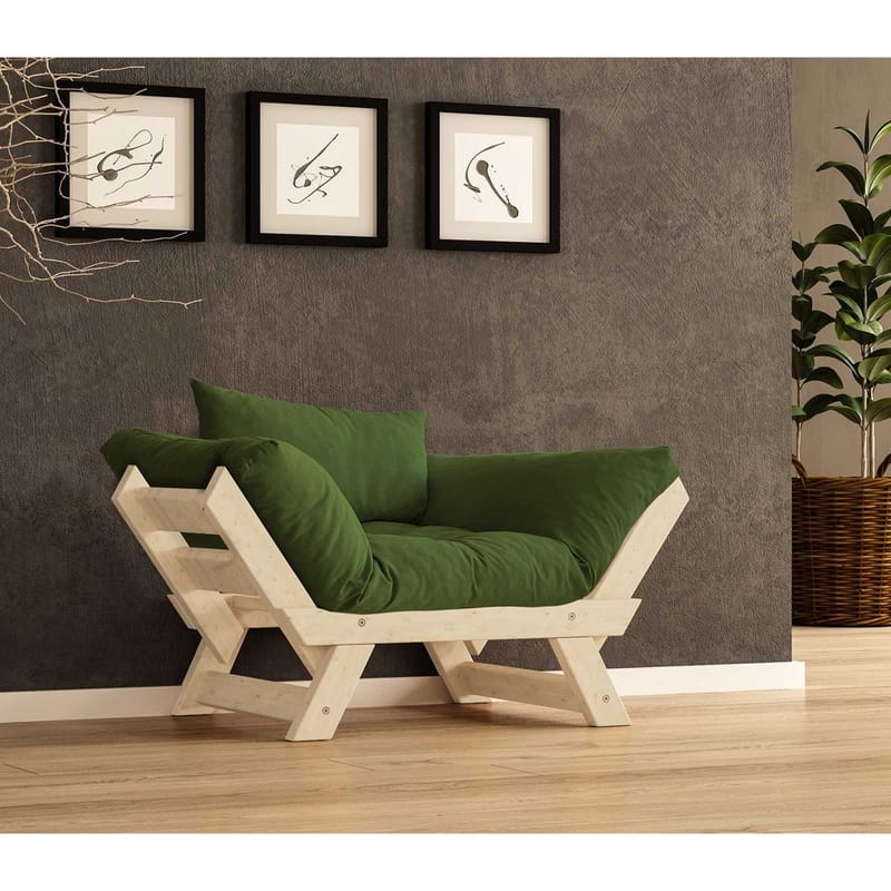 Zylar 2-sits Bäddsoffa - Grön/Natur - Möbler - Soffa - Bäddsoffa - 2 sits bäddsoffa