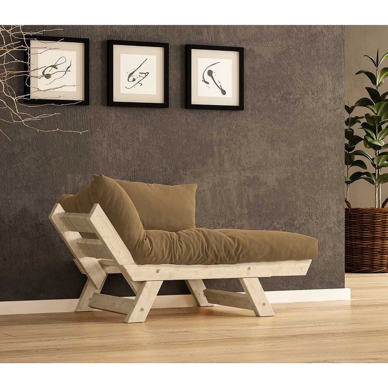 Zylar 2-sits Bäddsoffa - Mörkbrun/Natur - Möbler - Soffa - Bäddsoffa - 2 sits bäddsoffa