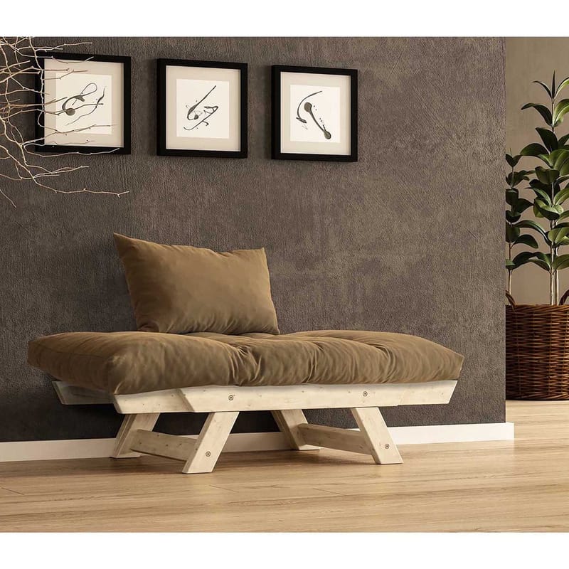 Zylar 2-sits Bäddsoffa - Mörkbrun/Natur - Möbler - Soffa - Bäddsoffa - 2 sits bäddsoffa