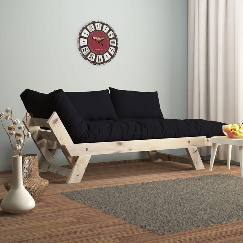 Zylar 2-sits Bäddsoffa - Svart/Natur - Möbler - Soffa - Bäddsoffa - 2 sits bäddsoffa
