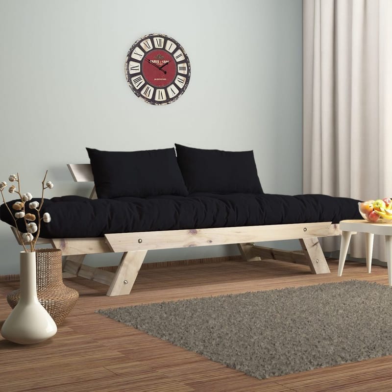 Zylar 2-sits Bäddsoffa - Svart/Natur - Möbler - Soffa - Bäddsoffa - 2 sits bäddsoffa