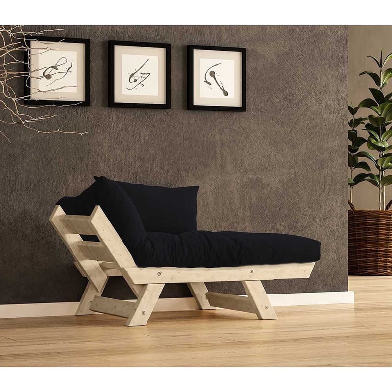 Zylar 2-sits Bäddsoffa - Svart/Natur - Möbler - Soffa - Bäddsoffa - 2 sits bäddsoffa