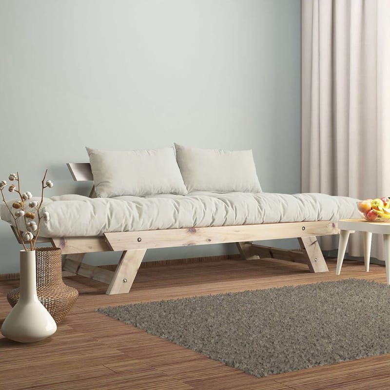 Zylar 2-sits Bäddsoffa - Vit/Natur - Möbler - Soffa - Bäddsoffa - 2 sits bäddsoffa