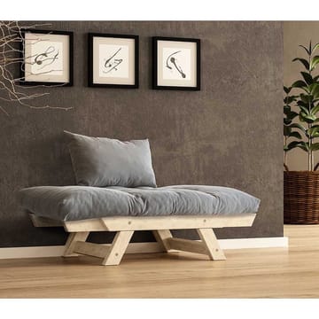 Zylar 2-sits Fällbar Bäddsoffa med Träram 75x140 cm i Linne - Grå|Beige - Möbler - Soffa - Bäddsoffa - 2 sits bäddsoffa