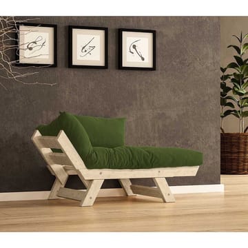 Zylar 2-sits Fällbar Bäddsoffa med Träram 75x140 cm i Linne - Grön|Beige - Möbler - Soffa - Bäddsoffa - 2 sits bäddsoffa