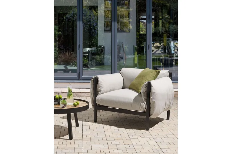 Abbotsford Utefåtölj - Svart/Grå - Utemöbler & utemiljö - Utestol & trädgårdsstol - Utefåtölj & loungefåtölj