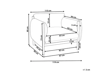 Abbotsford Utefåtölj - Svart/Grå - Utemöbler & utemiljö - Utestol & trädgårdsstol - Utefåtölj & loungefåtölj