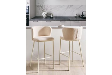 Barstol Mina II set om 2 Beige - Beige - Utemöbler & utemiljö - Utestol & trädgårdsstol - Barstol utomhus