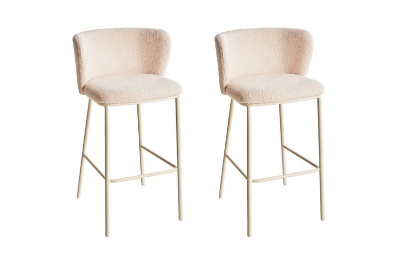 Barstol Mina II set om 2 Beige - Beige - Utemöbler & utemiljö - Utestol & trädgårdsstol - Barstol utomhus