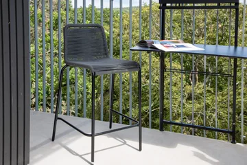 Lindos Barstol Utomhus - Mörkgrå - Utemöbler & utemiljö - Utestol & trädgårdsstol - Barstol utomhus