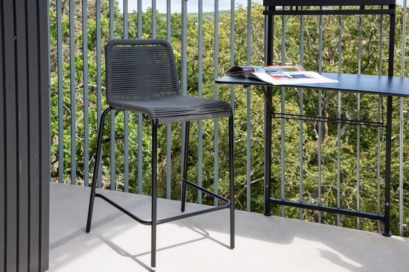 Lindos Barstol Utomhus - Mörkgrå - Utemöbler & utemiljö - Utestol & trädgårdsstol - Barstol utomhus
