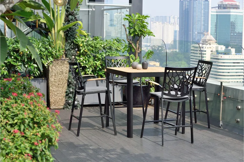 Portals Barstol Utomhus - Svart - Utemöbler & utemiljö - Utestol & trädgårdsstol - Barstol utomhus