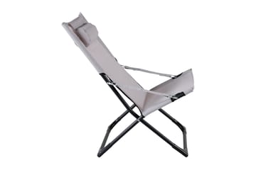 Seville Relaxstol Vikbar med Dyna - Svart/Grå - Utemöbler & utemiljö - Utestol & trädgårdsstol - Brassestol & campingstol