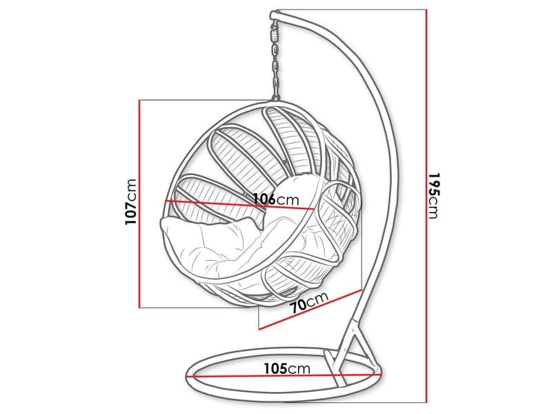Bravion Hängstol utomhus - beige - Utemöbler & utemiljö - Utestol & trädgårdsstol - Hängfåtölj & hängstol utomhus