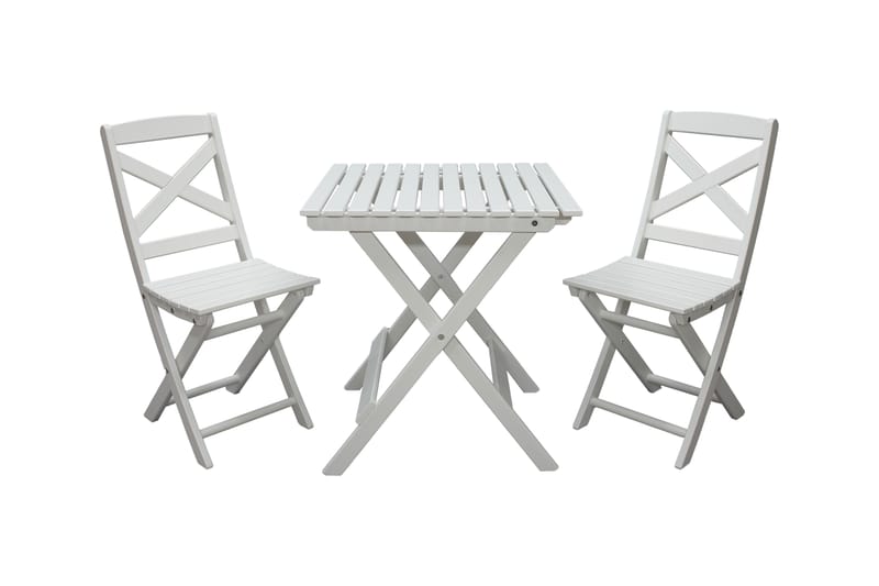 CALAYAN Klappstol Utomhus 2-Pack Vit - Utemöbler & utemiljö - Utestol & trädgårdsstol - Cafestol & klappstol utomhus