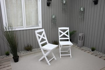CALAYAN Klappstol Utomhus 2-Pack Vit - Utemöbler & utemiljö - Utestol & trädgårdsstol - Cafestol & klappstol utomhus