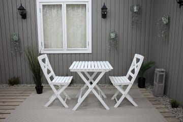 CALAYAN Klappstol Utomhus 2-Pack Vit - Utemöbler & utemiljö - Utestol & trädgårdsstol - Cafestol & klappstol utomhus