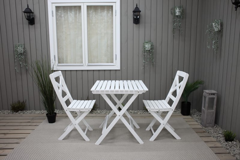 CALAYAN Klappstol Utomhus 2-Pack Vit - Utemöbler & utemiljö - Utestol & trädgårdsstol - Cafestol & klappstol utomhus